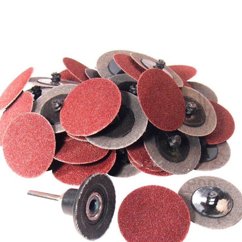 50PCS 2 Inch Roloc Disc 120 Grit Sanding Discs Set for Air Die Grinder Quick Change Sanding Disc Roloc Assortment