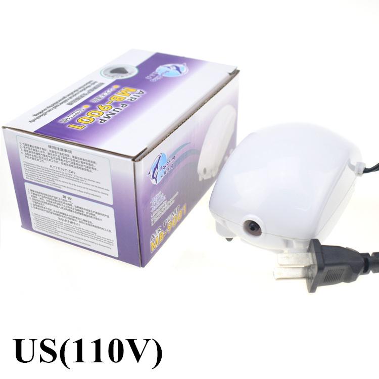 Ultra Low Noise Aquarium Luchtpomp Fish Tank Mini Air Compressor Zuurstof Pomp Aquarium Aquarium Zuurstof Pomp: US Plug