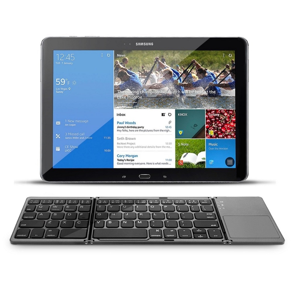 Mini Foldable Touch 3.0 Bluetooth Keyboard For iPhone iPad Samsung Dex Win iOS Android System