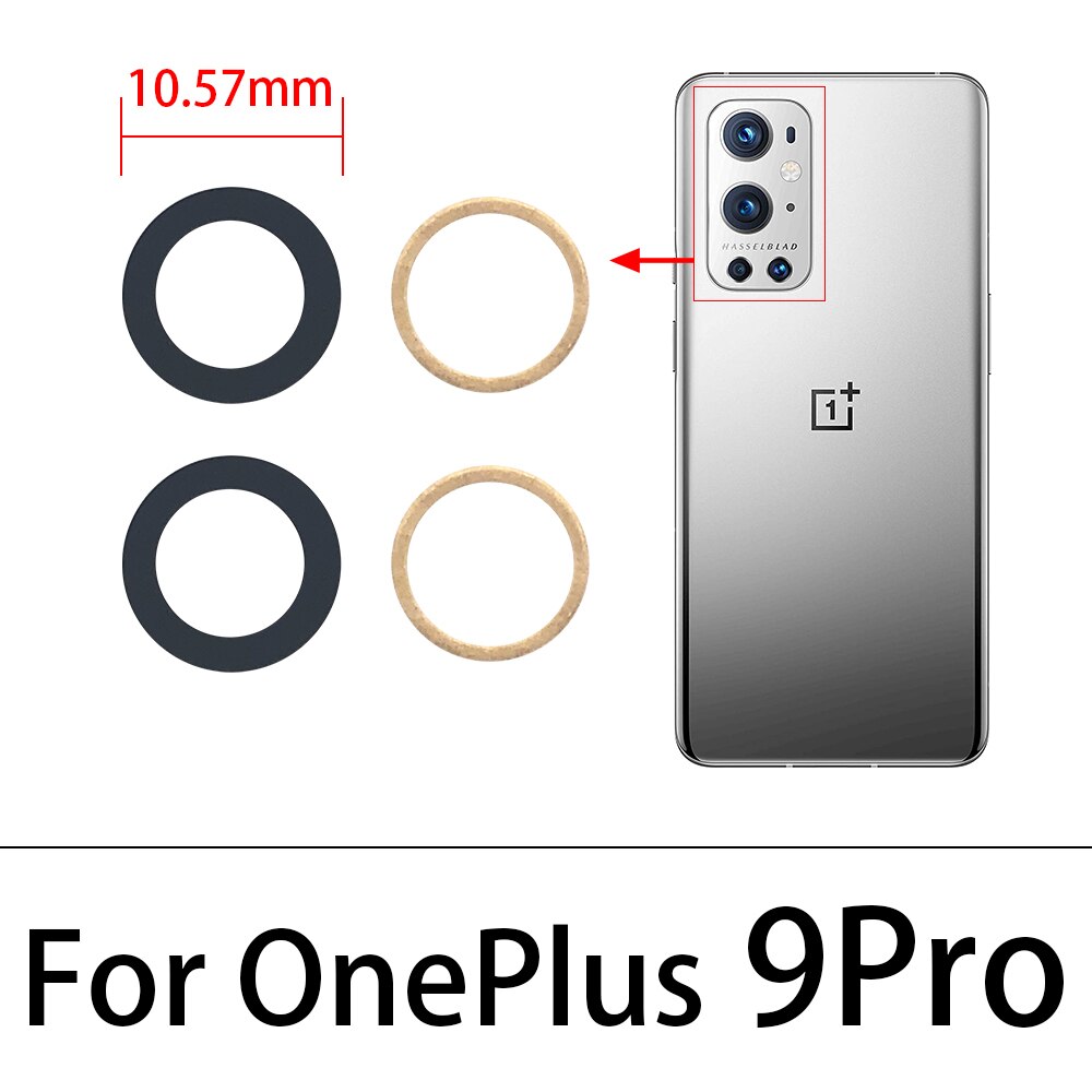 Glass Lens With Glue Sticker For Oneplus 5 5T 6 6T 7 7T 8 8T Pro Nord 9 Pro Nord 100 Camera Glass Lens With Repair Parts: For Oneplus 9 Pro