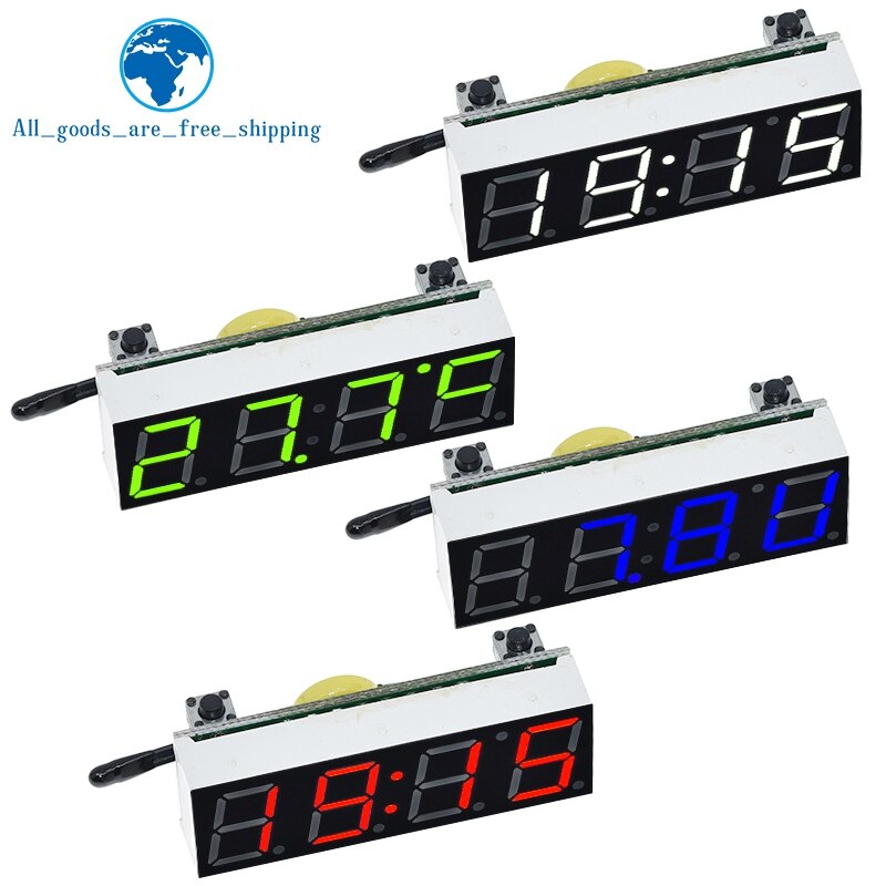 Horloge numérique LED 3 en 1 RX8025T, Module de tension et de température, bricolage horloge/thermomètre/voltmètre DC 5-30V pour Arduino