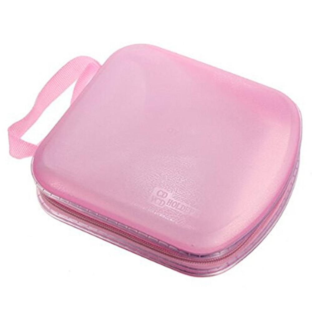 Mode Auto Auto CD DVD Disk Card Visor Case Houder Clipper Organizer Bag 7 Kleuren 40 CDs Binnenkant Carry Case: pink