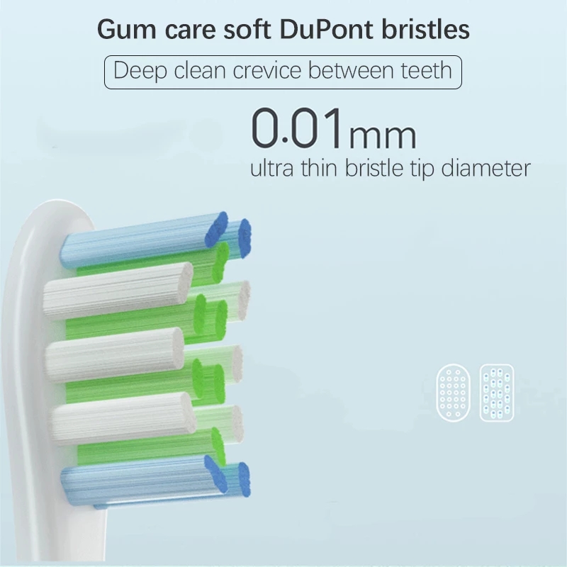 Cabezales de repuesto para cepillo de dientes eléctrico sónico Oclean X PRO Elite/Flow/F1/One/X/All Series DuPont, cerdas suaves azules y verdes