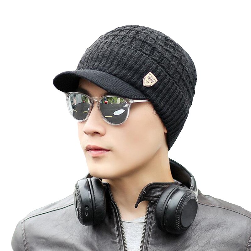 Gestrickte Männer Frauen Winter Mützen Hüte Sturmhaube Vlies Schädel Erreichte Kappen Schal Gesicht Maske Wolle Warme Skullies Gorros