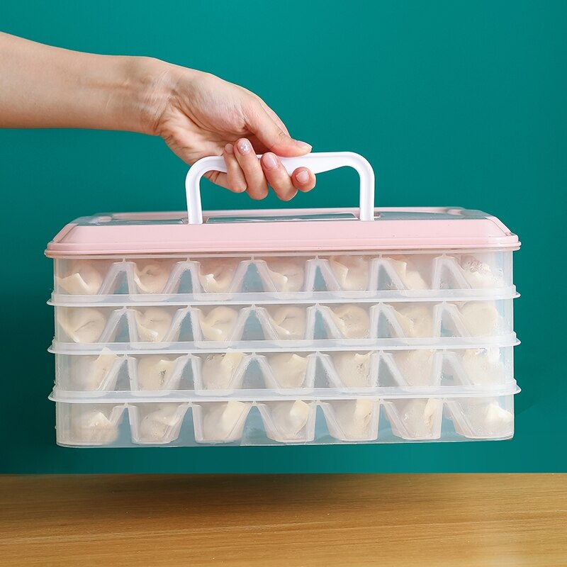 Multi-layer Dumplings Container Plastic Voedsel Doos Thuis Keuken Verse Luchtdichte Doos Koelkast Organizer