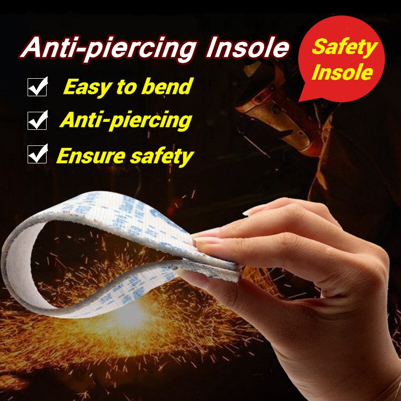 Plantilla de seguridad Kevlar antiperforación, antiadherente, suela de acero, antihierro, para montañismo y sitio de construcción