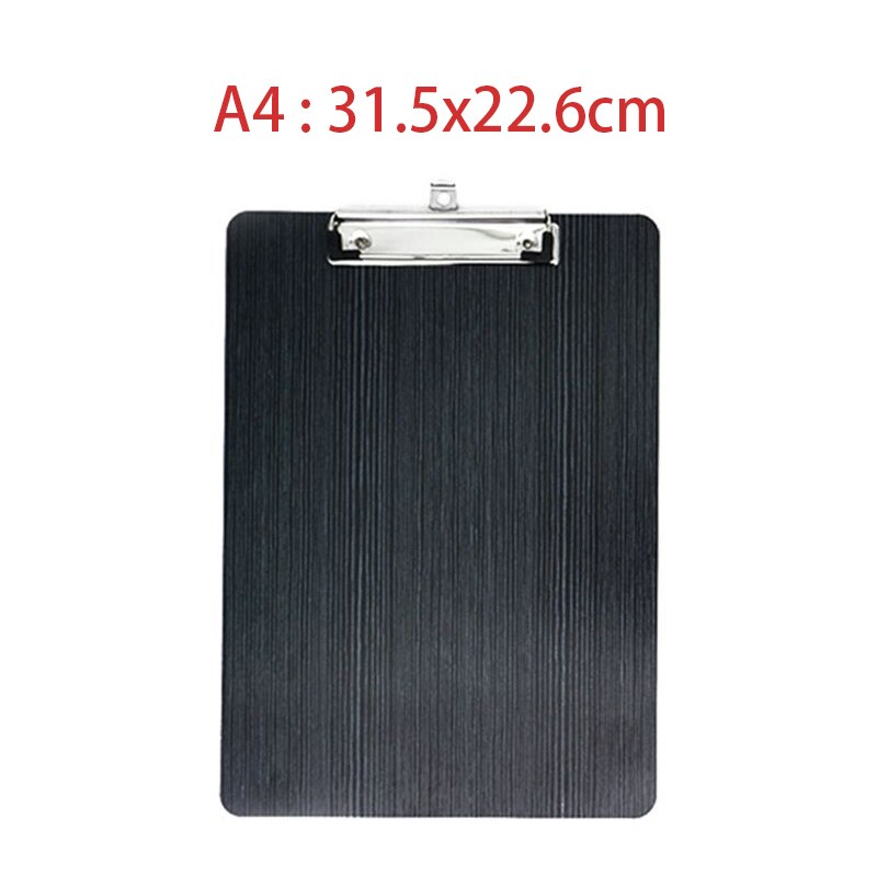 Portable A4 A5 Wooden Writing Clipboard File Hardboard Document Holder Office School Stationery: A4 Black