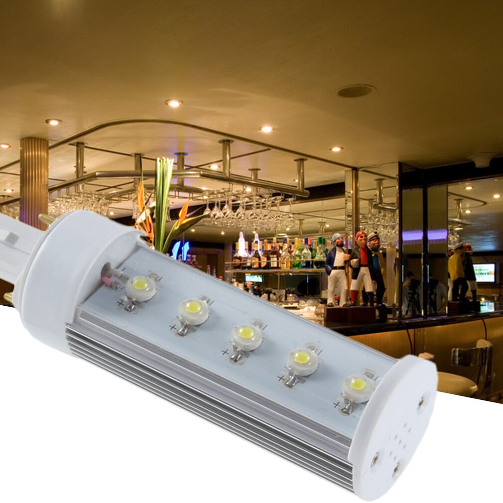 G24 5W Positive White Horizontal Use Half-Side Light Bulb High-power