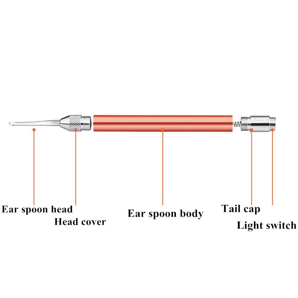 Kidlove Children Luminous Ear Wax Cleaner Portable Flashlight Ear-pick Earwax Remover Cleaning Ear Care Tool