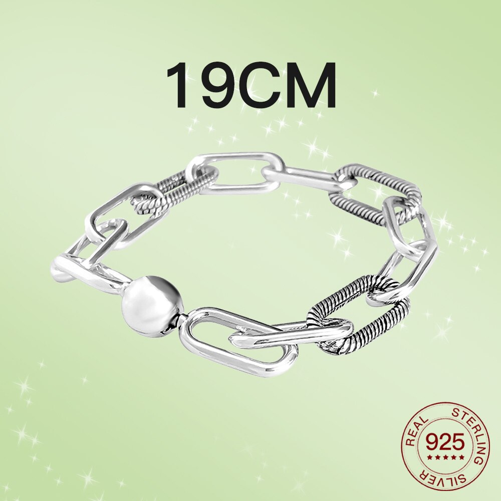 925 Sterling Silver Fixed buckle Bracelet Suitable for Women To Wear Jewelry DIY Jewelry: CBP019-19