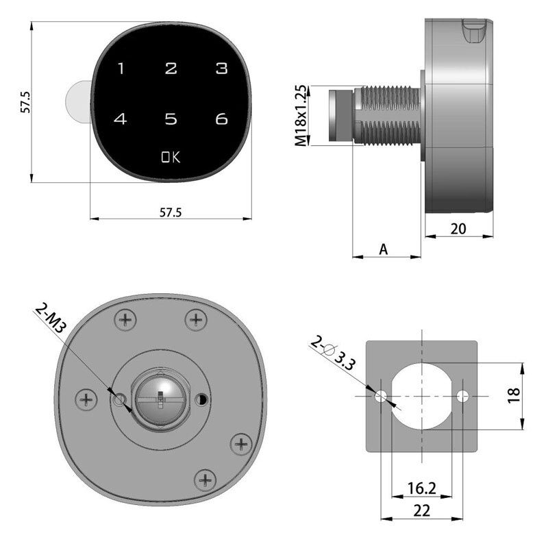 DIY Droge batterij Digitale Elektronische Wachtwoord Toetsenbord Nummer Kast Code Deur Locker lade Sloten Verward wachtwoord functie