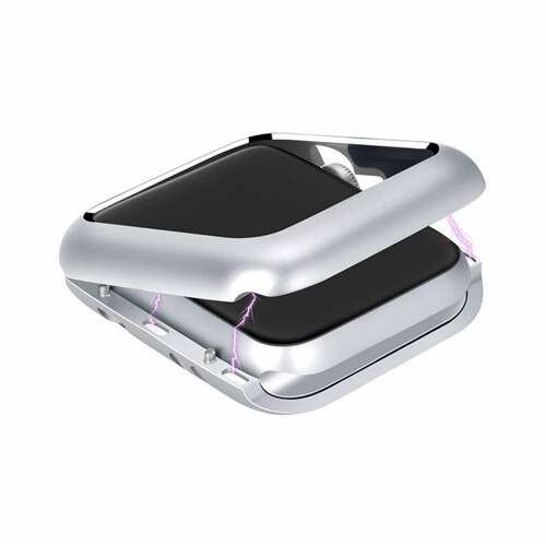 Magnetic cover For Apple Watch case apple watch 5 44mm 40mm iwatch 4 apple watch 3 2 1 42mm 38mm Frame protective case bumper: silver / 44mm