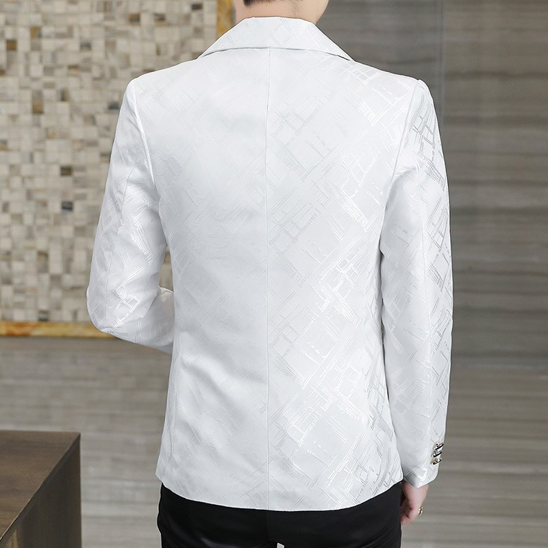 DYB &amp; zazq – costumes imprimés pour hommes, manteau de garniture à la coréenne, manteau de veste simple pour jeunes hôtes INS, printemps M-4XL