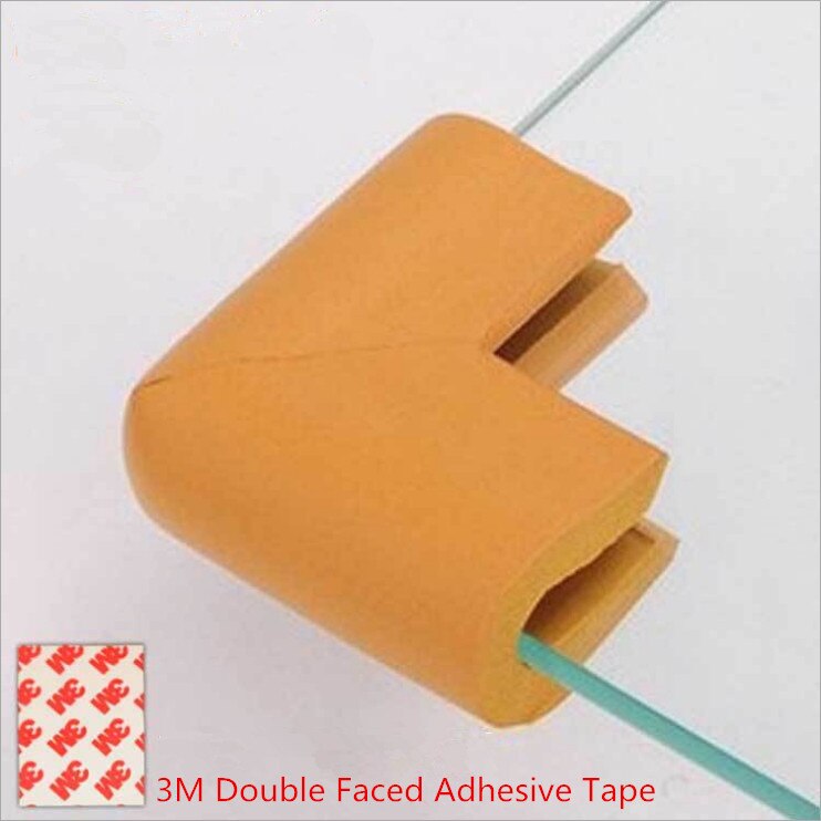 4 stk/partij U-vorm Corner Protector Baby Veiligheid Zachte Edge Guards Zuigeling Glazen Tafel Edge & Corner Guards Met 3M Sticker: wood