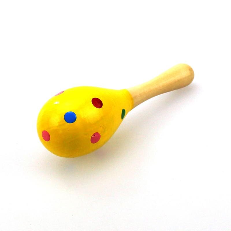 1Pc Infant & Toddlers Wood Sand Hammer Wooden Maraca Rattles Sand Hammer Kids Musical Party Favor Child Baby Shaker Toy