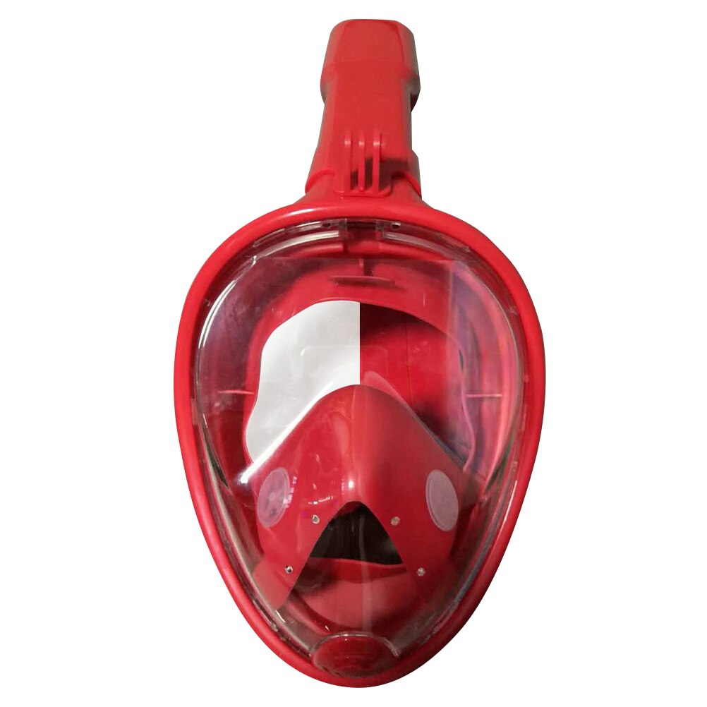 All Dry Silicone Snorkeling Suit Anti-Fog Diving Mask Full Face Snorkel Equipment Mask Waterproof Swimming Diving Mask: Red / L/XL