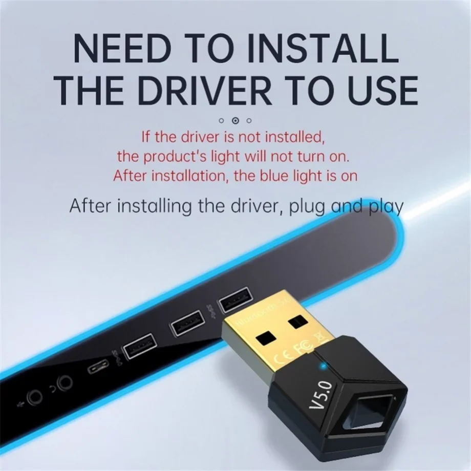 USB Dongle Bluetooth 5.0 Adapter Receiver Wireless Low Latency Music Mini Bluthooth Transmitter For PC/File Transfer RTL8761B