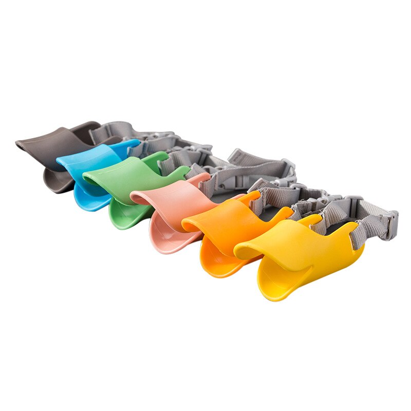 Dog's Anti Barking And Anti Barking Pet Duck's Beak Cover Adjustable Anti Biting Soft Silicone Bark Stop Mask Pet Supplies