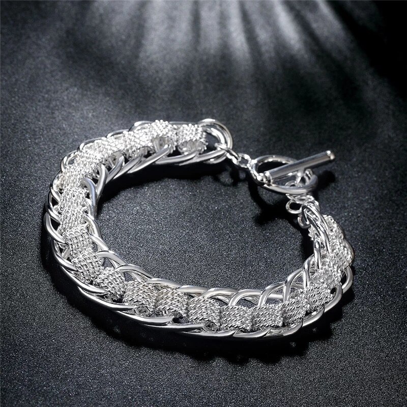 925 silber Gold farbe exquisit 10mm kette männer frauen Kette edle hochzeit Armbinde charme hochzeit geburtstag einige stil: H059
