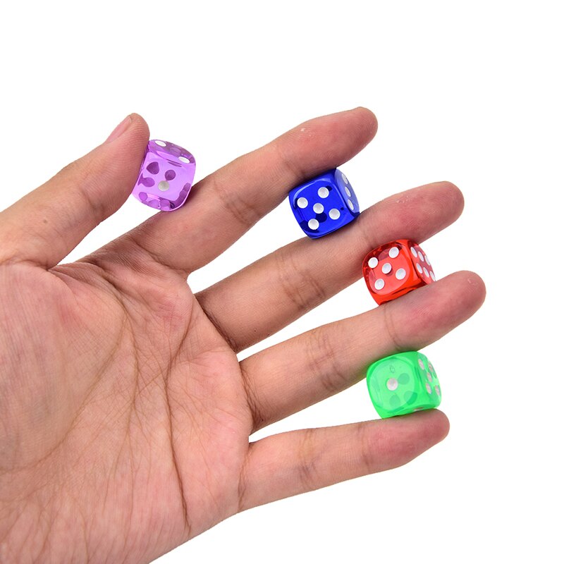 10pcs transparant acryl dobbelstenen 14mm board game dice game party apparatuur