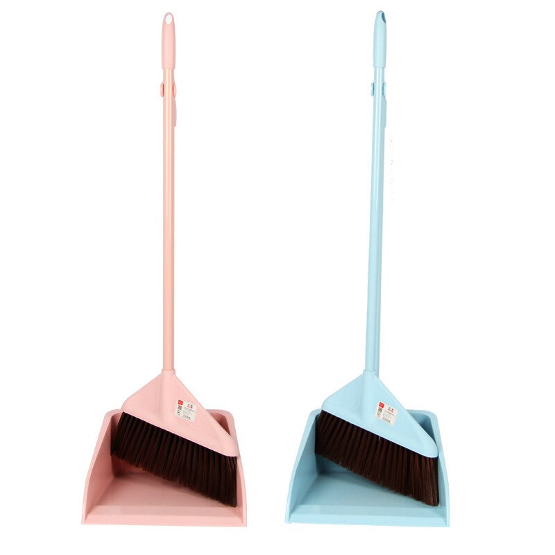 Large thick broom bump set soft wool household stainless steel four rows of silk plastic broom: Default Title