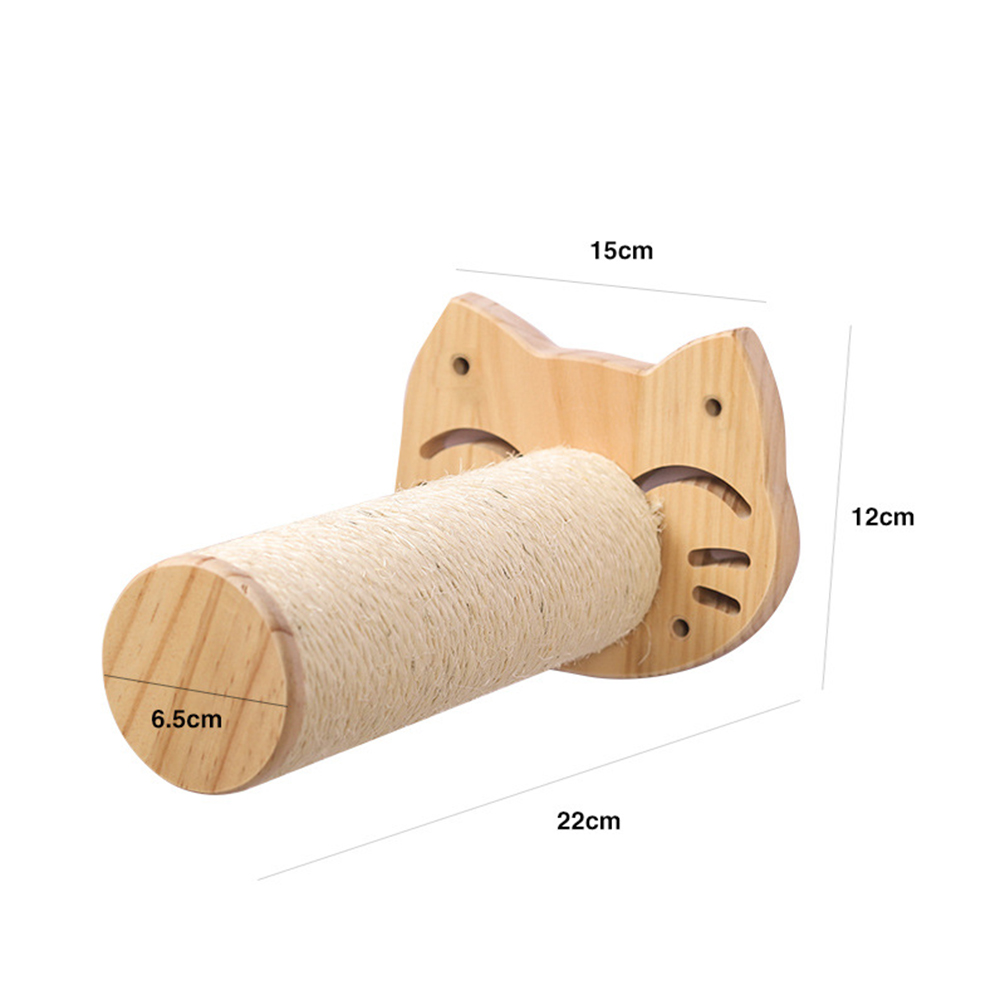 Juguetes de pared para actividades, rascador de Sisal de madera para gatos, muebles escaladores, puente para gatos, escalones de cuerda, escalera para gatitos, poste para pared: Plata