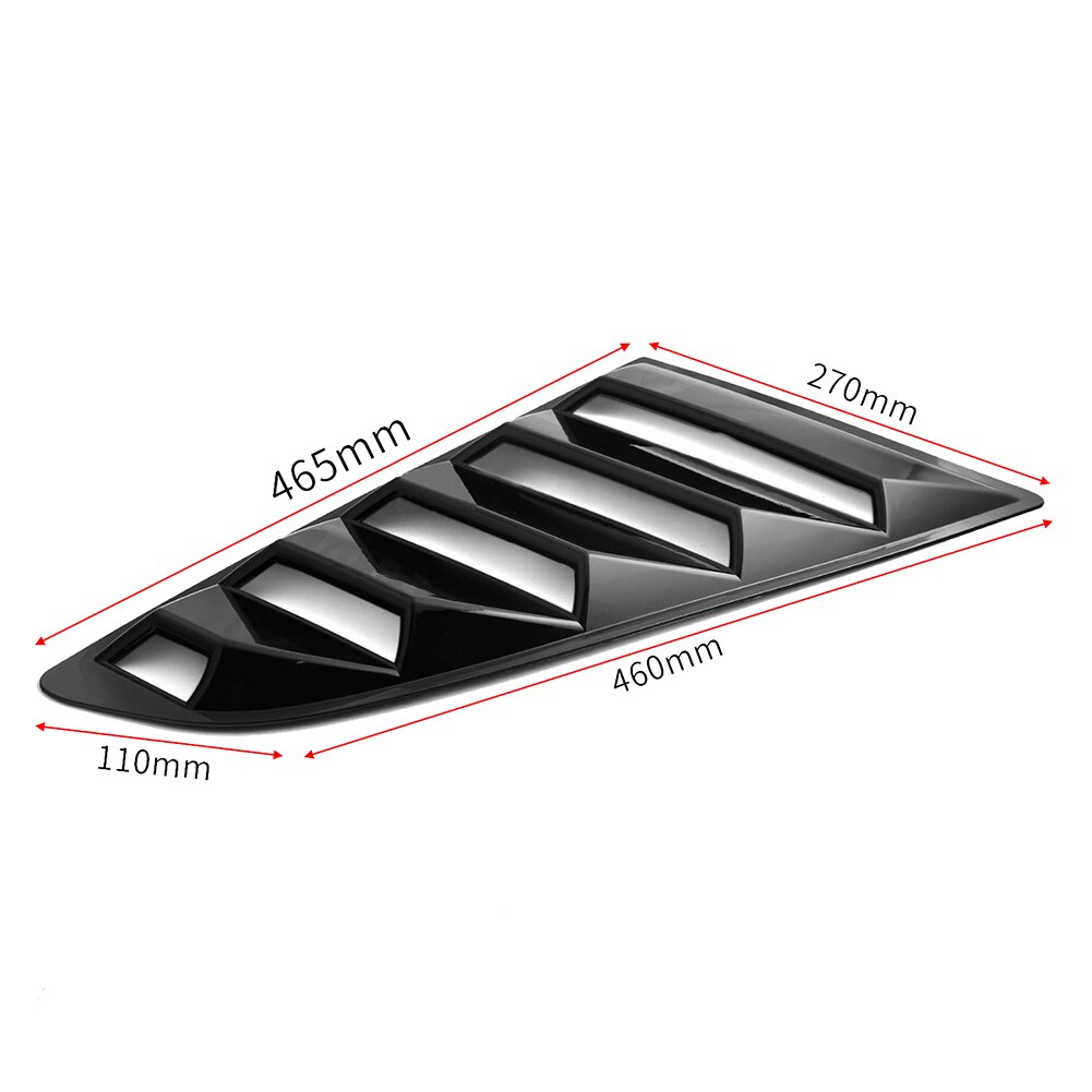 2Pcs Car Auto Side Window Louvers Scoop Cover Vent for Ford Mustang
