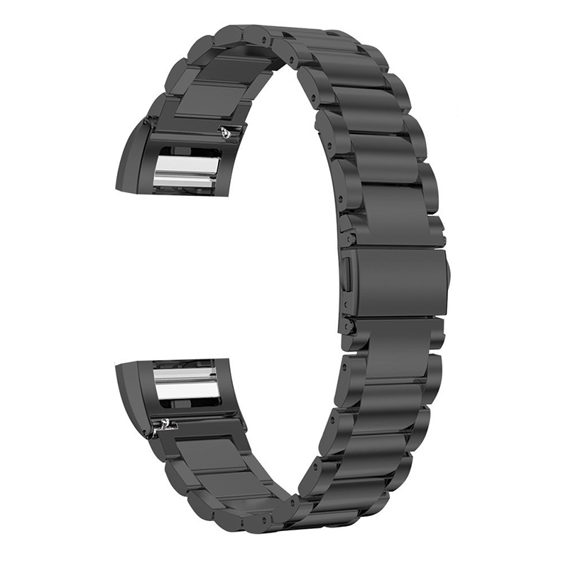 Bracelet en métal d'acier inoxydable de SCOMAS pour le remplacement de montre de Fitbit Charge2 bande de Wirst pour la Charge de peu convenable 2 accessoires intelligents: Black