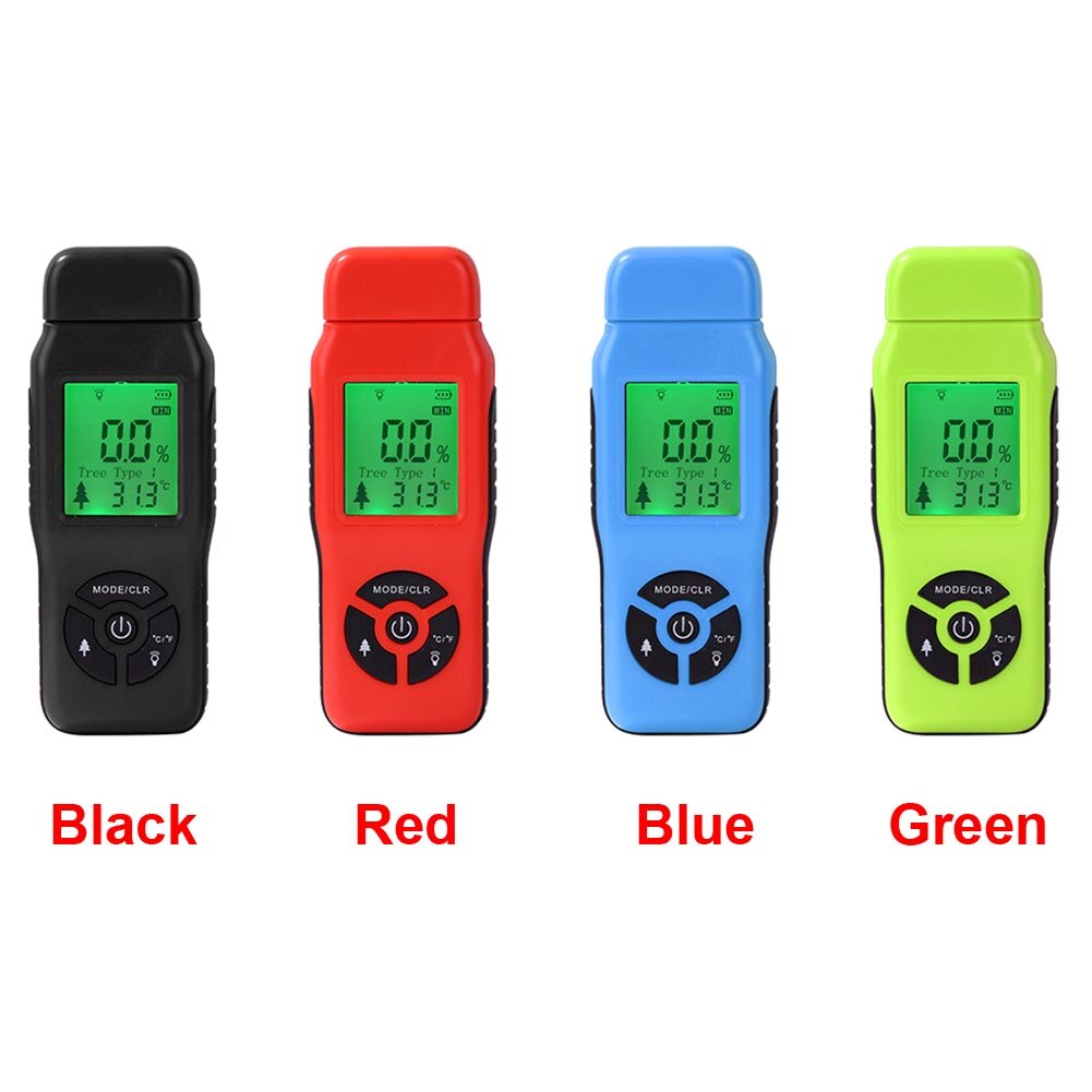 Tool Practical Backlight Measuring Humidity Firewood Wood Moisture Meter Data Hold Digital Handheld LCD Display Two Pins