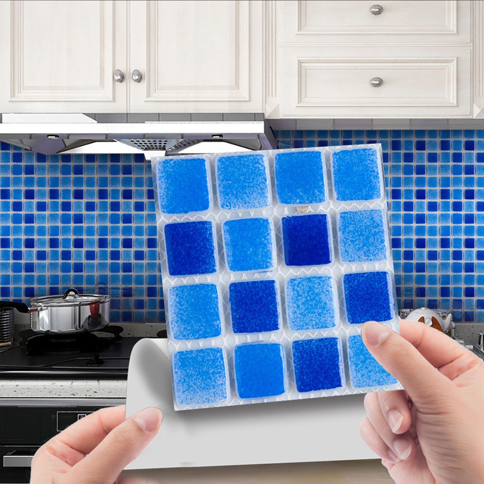 3D Pattern Mosaic Tile Sticker 3D Three-dimensional Wall Decoration Waterproof Wall Sticker Kitchen Renovation Sticker