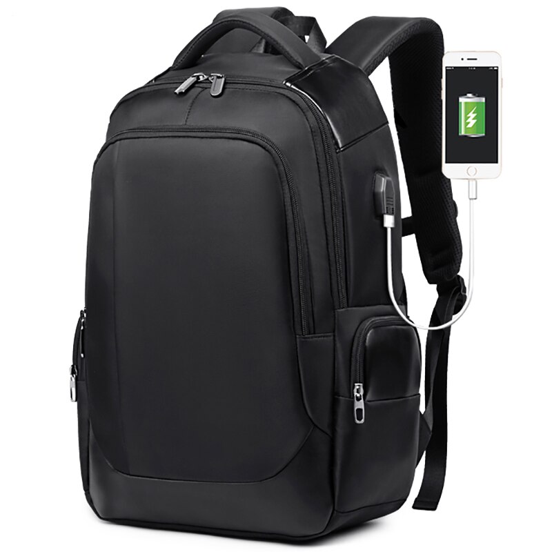 Männer Reise Rucksack USB Ladung Wasserdichte Funktionale Rucksack Schwarz 15,6 zoll Laptop Rucksäcke Männlichen Mochila Rucksack PCN073