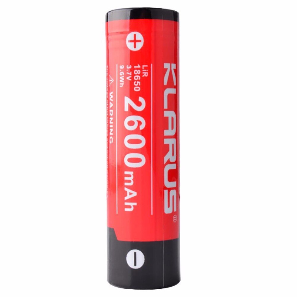 Bateria recarregável 2600 de lítio-íon, 18650 mah, para lanterna led clarus, proteção múltipla