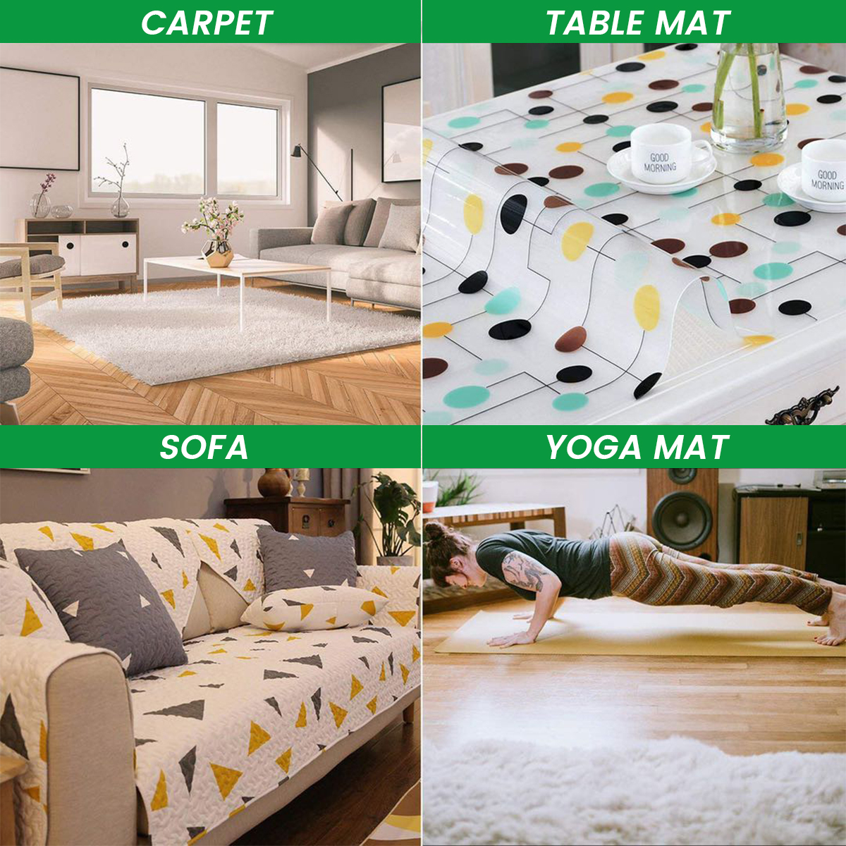 Base de alfombra antideslizante, revestimiento multiusos, pinza de alfombra, base antideslizante, forro antideslizante de malla lavable para cojín de suelo duro