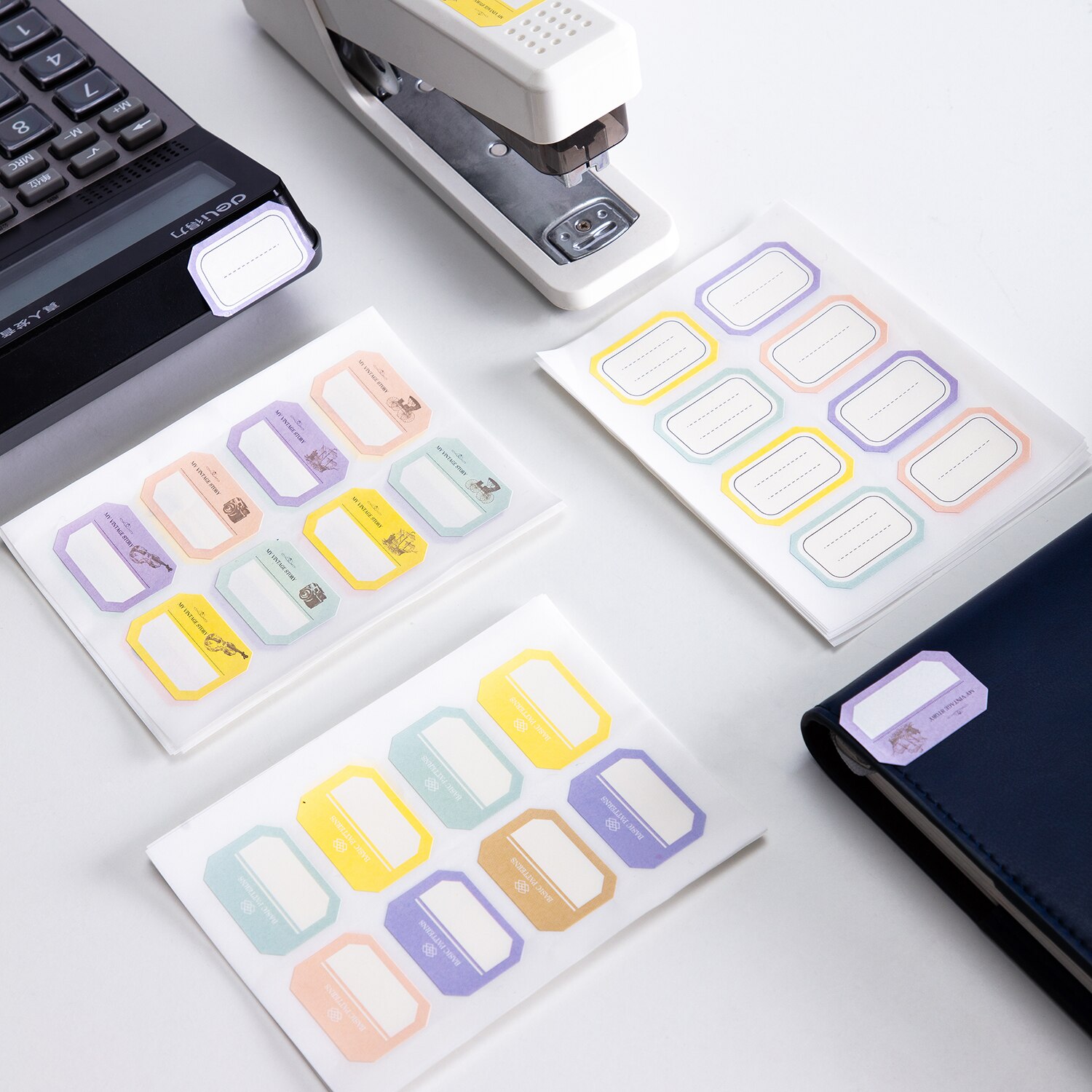 Deli Personal Name Stickers 3bags/Lot 3 Patterns Tag Label Index classfication sticker scrapbooking School Stationery EA60002