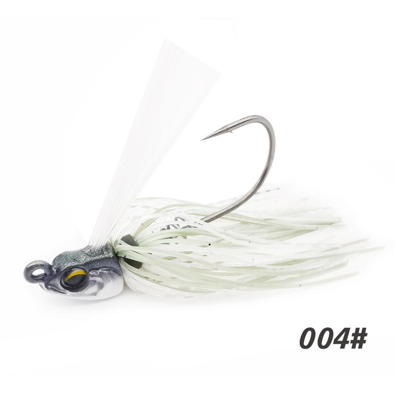 Lureholic 7~14g Weedless Swim Jig High Wire Bait Performance Jig Head Lure Fishing Bait for Bass Fishing With Mustad Hook: 40mm / Light Grey
