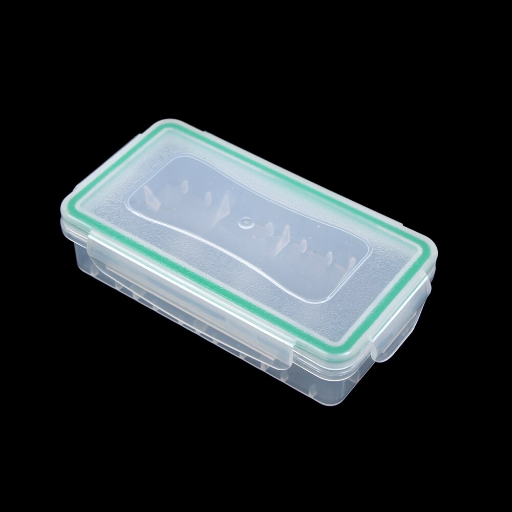 Custodia per scatola di immagazzinaggio impermeabile in plastica dura da 10 pezzi per contenitore per batteria 18650/18350