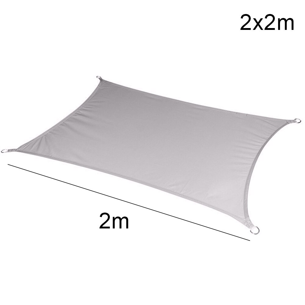 Sun Shade Sail Waterproof UV Block Awning Sun Shading Net Outdoor Sun Shelter for Patio Pool Garden Yard Lawn Carport: gray / 2*2M