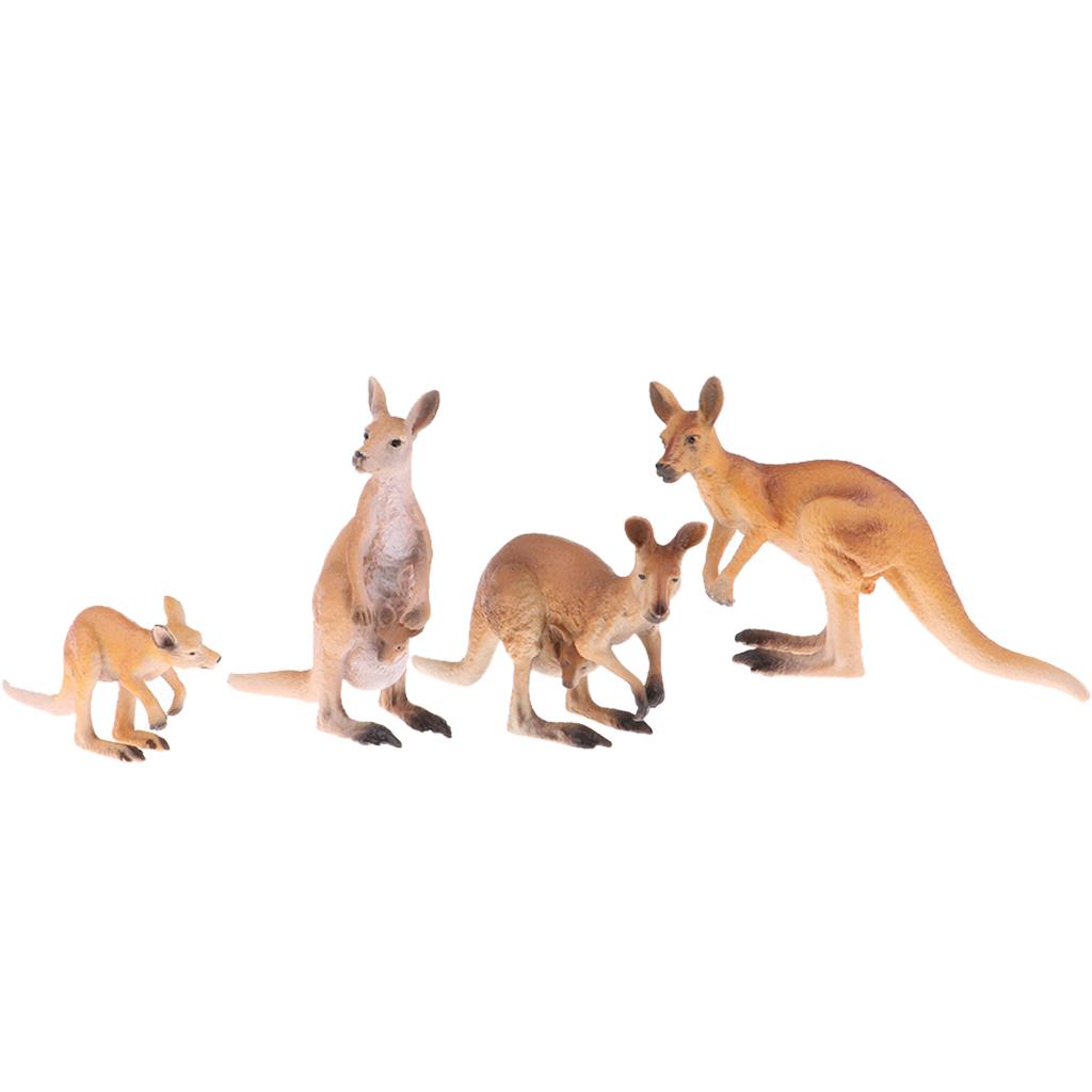Realistic Animals Model Kangaroo Miniature for Animal Ornaments Collectibles