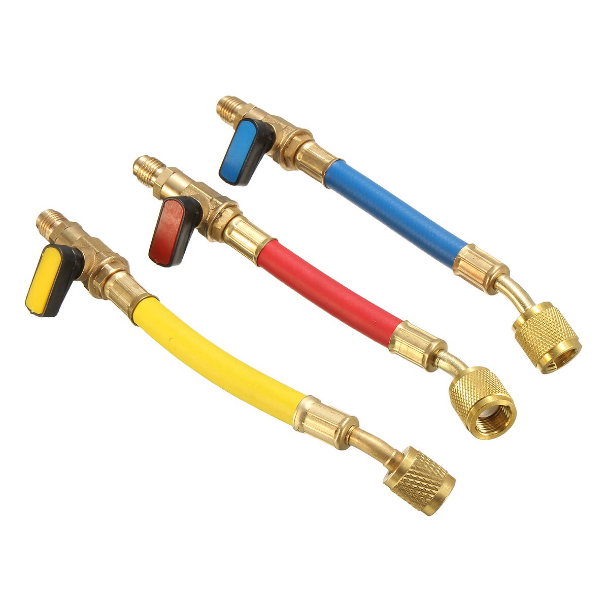 A/C Refrigeration Charging Hoses Set Air Conditioning Pressure Gauge Hose for R134A R410A R12 R22 800PSI Manifold Gauge Set