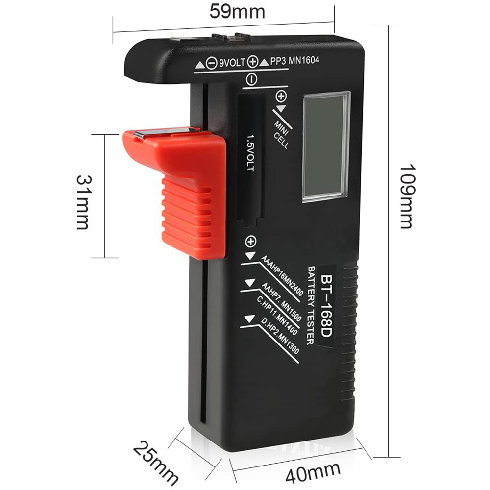 Testeur de batterie numérique BT-168 Pro BT-168D BT-168, écran LCD C D N AA AAA 9V 1.5V, détecteur de capacité de pile bouton