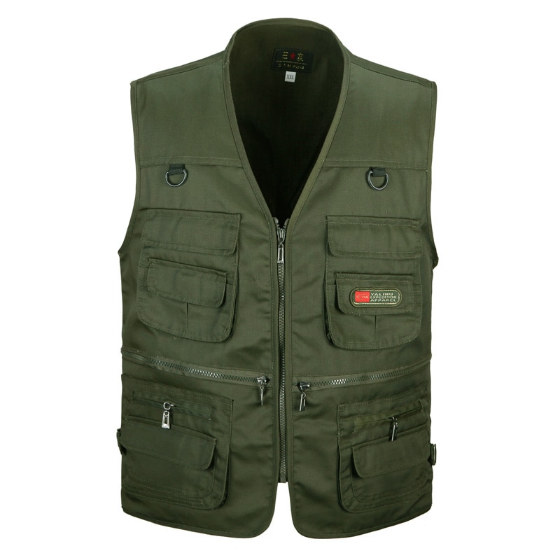 Chaleco de algodón multibolsillo para hombre, novedad de verano, chaqueta sin mangas delgada informal para hombre con muchos bolsillos, chaleco holgado para fotógrafo para hombre