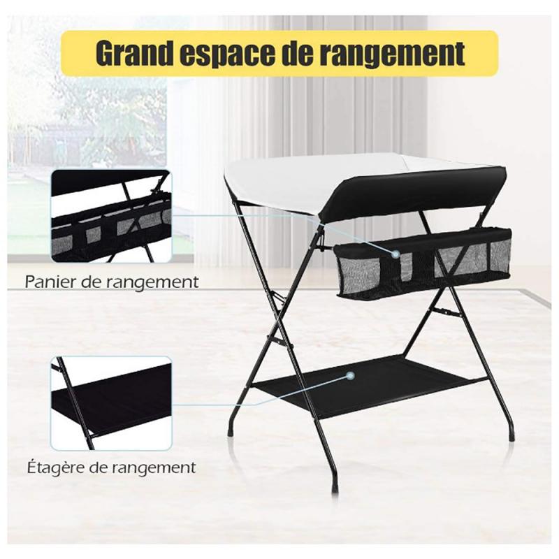 Table À Langer pliable pour -né, soins pour bébé, Meubles À Langer, HWC