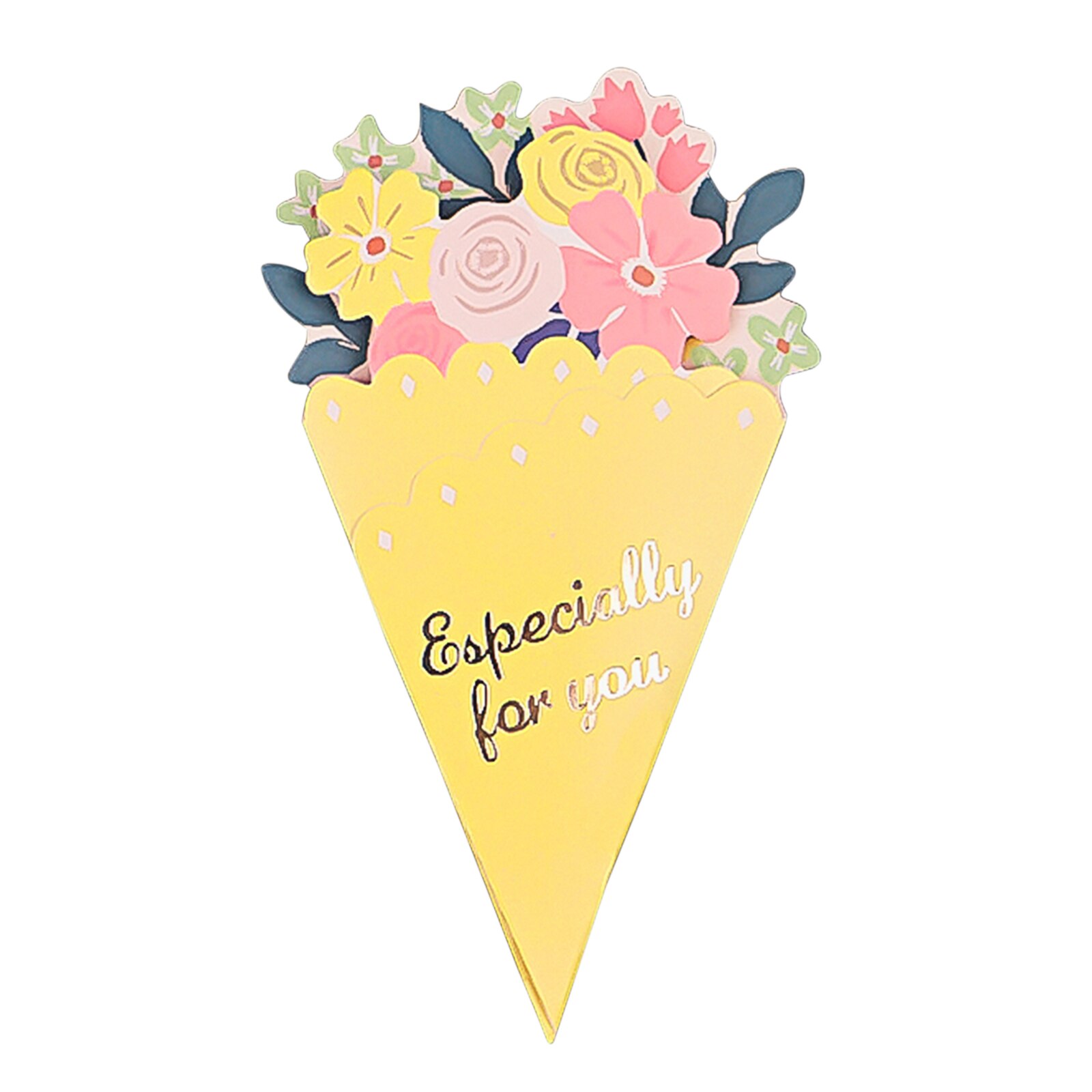 3D Mothers Day Cards Heart Flowers Bouquet Greeting Cards Wedding Anniversary with Envelope Birthday Card For Mom: 05
