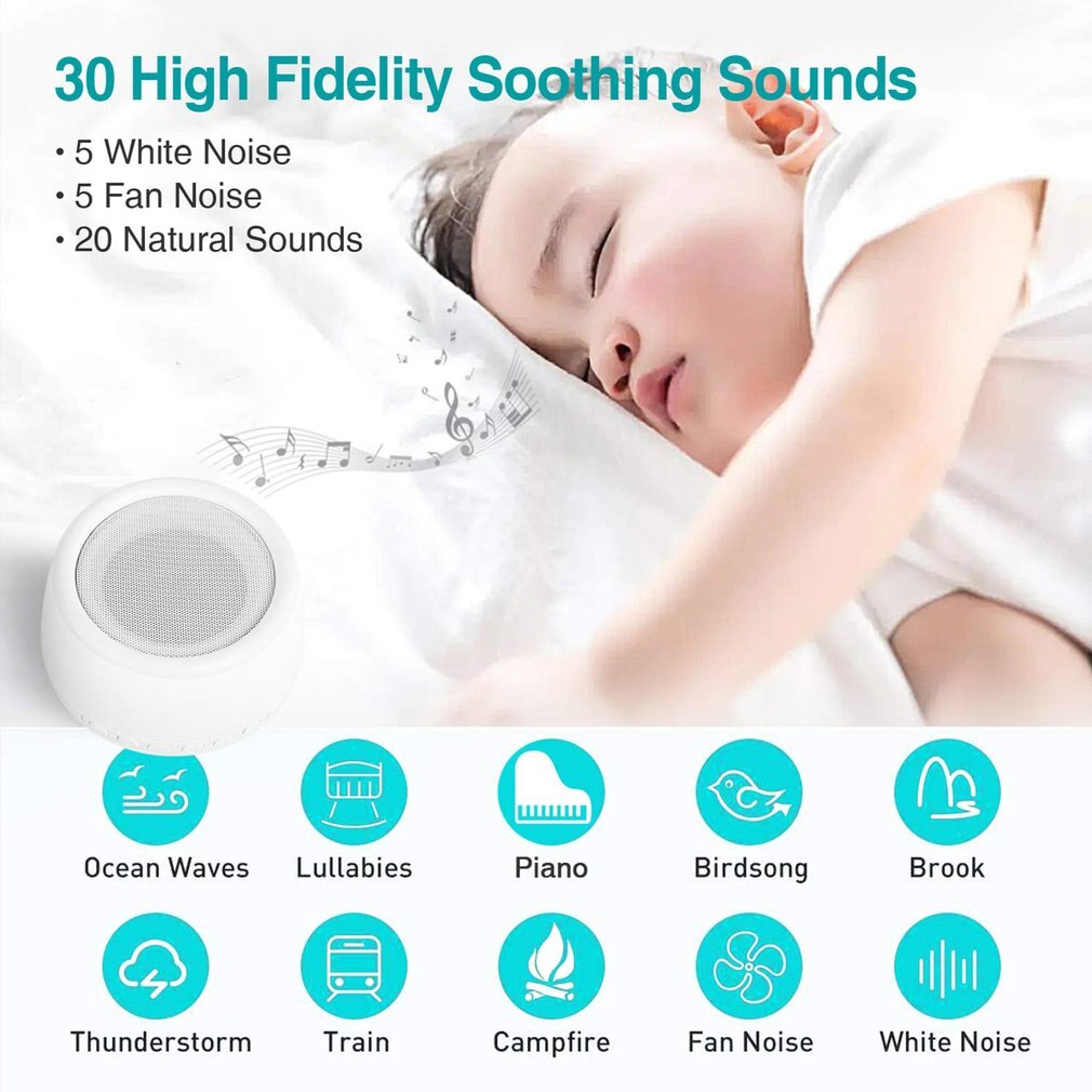 White Noise Sleep Therapy Sound Machine Sleeping Helper Insomnia Physiotherapy Instrument Sleep Enhancer