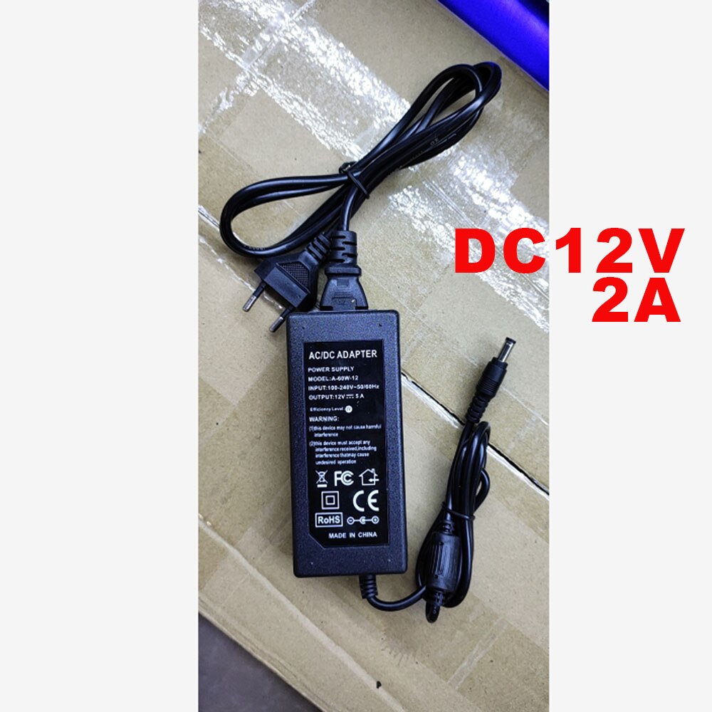 Eu Type Adapter Dc 12V 5A Cctv Security Camera Power Supply Eu Plug Power Adapter Toepassing Voor Ip Camera en Analoge Camera