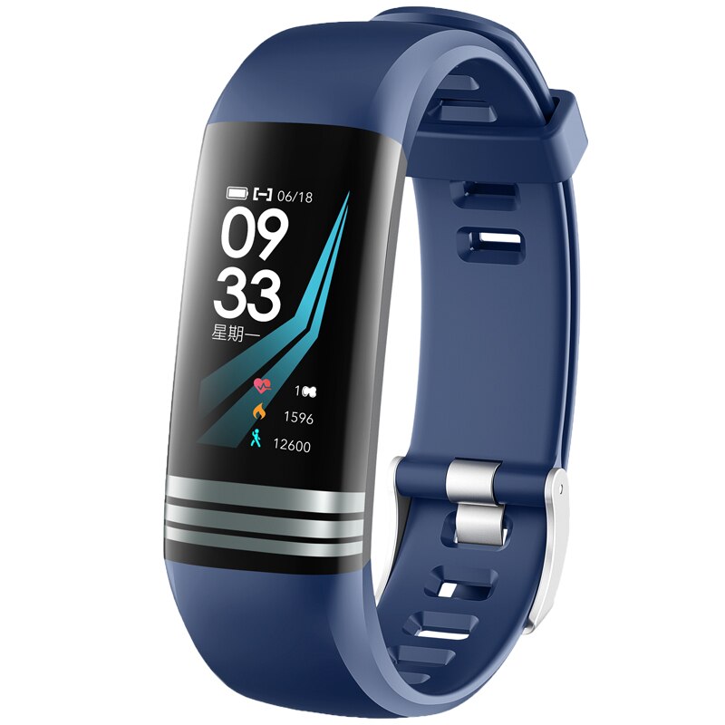 Smart Band Horloge Mannen Vrouwen Body Temperatuur Fitness Armband Stappenteller Bloeddruk Hartslagmeter Smart Armband: G26T Blue