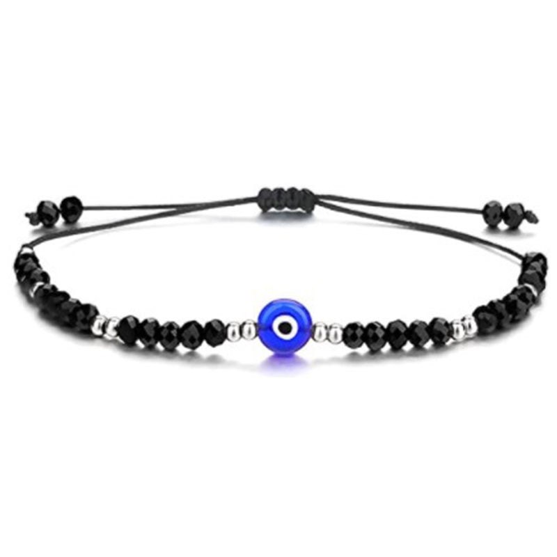 Pulseras de cuerda de 7 nudos hechas a mano, pulseras de cuerda roja con abalorios de mal de ojo, pulsera de Amistad tejida ajustable apilable