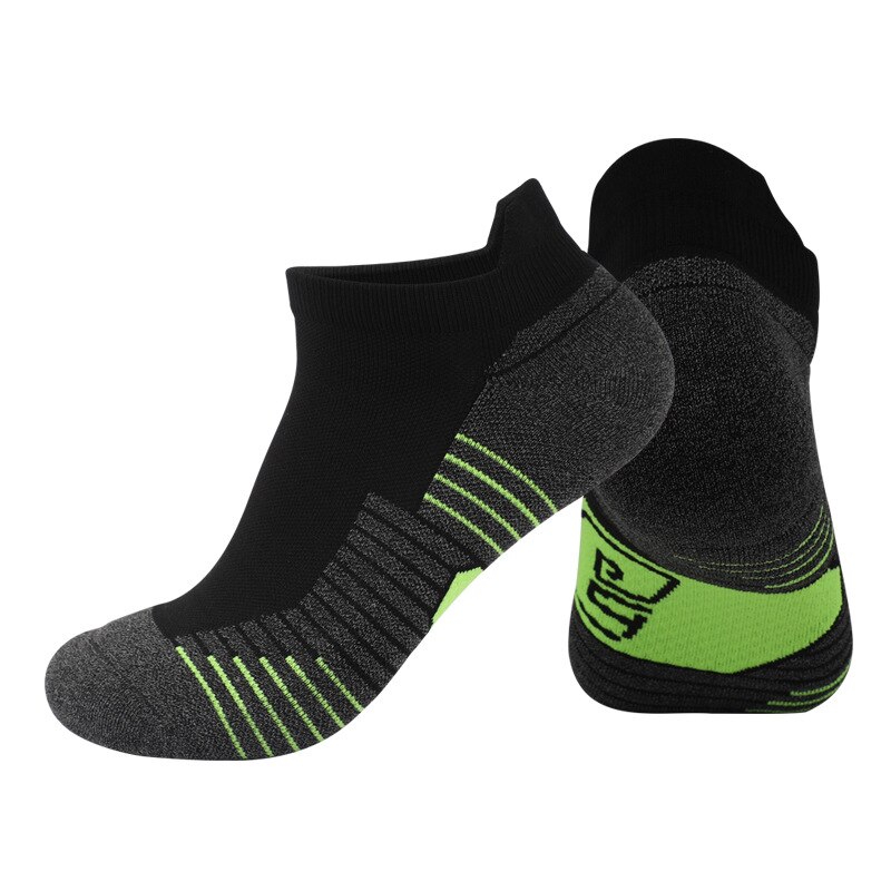 2021Männer Frauen Radfahren Socken Atmungsaktive draussen Sport Basketball Marathon- Laufen FußBall Sommer Socken Wandern Klettern socken: kurz Schwarz