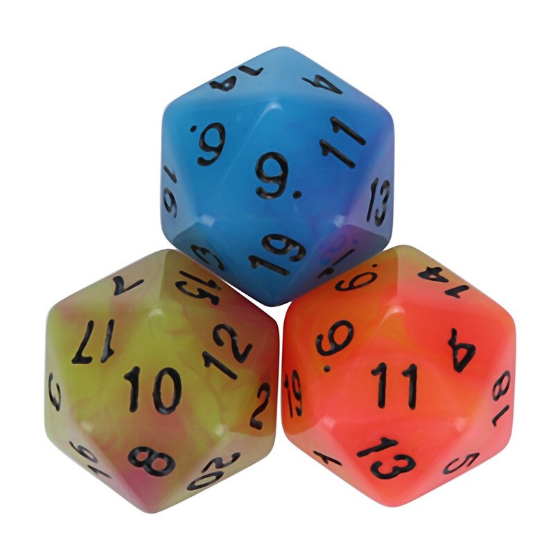 7pcs Lichtgevende Dobbelstenen Voor Game Dices Polyhedral D20 Multi Zijdige Acryl Dobbelstenen & 4A28