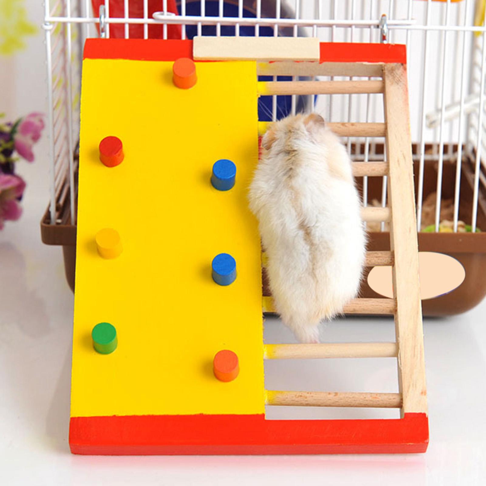 Houten Hamster Traplopen Hamster Spelen Speelgoed Hamster Hout Klimmen Ladder Kleine Huisdier Cavia Antislip Trap Oefening speelgoed